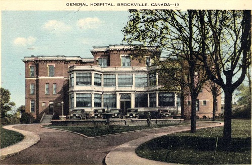 Front entrance of Brockville General Hospital in 1935